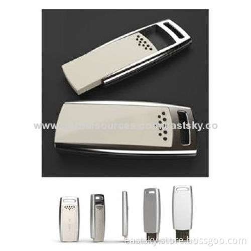 Swivel Mini USB Flash Drive, Stainless Steel with High-quality UDP, 64MB to 32GB Memory Capacities